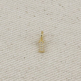 GoldFi - 18k Gold filled  Micro CZ Initial Letter Charm