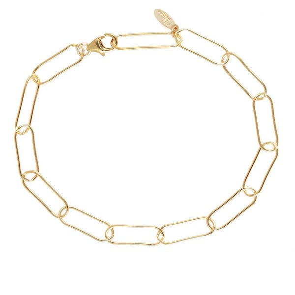 Kris Nations - Large Link Chain Bracelet Gold Filled | Sterling Silver Adjustable up to 7.5 Inches Lobster Clasp Nickel Free Ships from CA