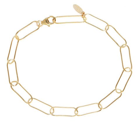 Kris Nations - Large Link Chain Bracelet Gold Filled | Sterling Silver Adjustable up to 7.5 Inches Lobster Clasp Nickel Free Ships from CA