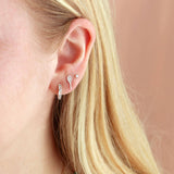 Kris Nations - Tennis Racket Crystal and Enamel Stud Earrings 18K Gold Vermeil | Sterling Silver CZ Crystal "Ball" Nickel Free Hypoallergenic Ships from CA