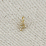 GoldFi - 18k Gold filled  Micro CZ Initial Letter Charm
