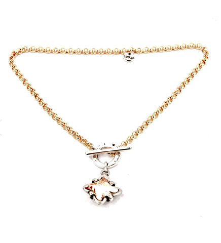 Samkas Clarita Gold plated Necklace with Swarovski Crystal