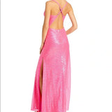 Aqua Formal Pink Sequin Dress