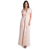 BCBGMAXAZRIA Evette Ruffled Chiffon Gown