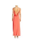 AQUA Spaghetti Strap Coral Gown
