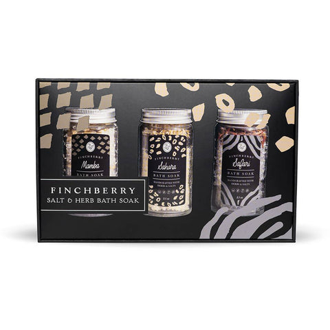 FinchBerry - Salt & Herb Soak Sampler Set - Wild Collection