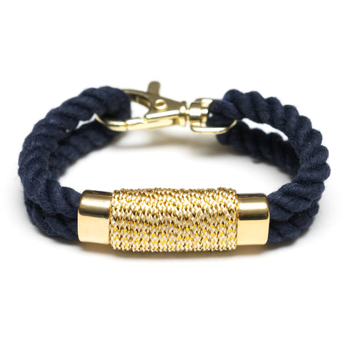 Allison Cole Jewelry - Tremont Bracelet - Navy/Metallic Gold