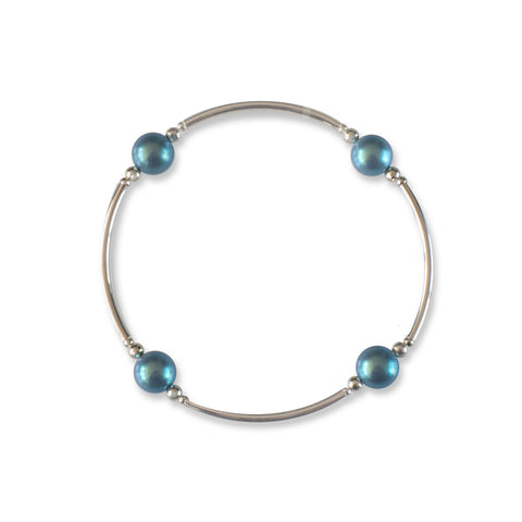 Made as Intended - 8mm Shimmer Blue Pearl Blessing Bracelet
