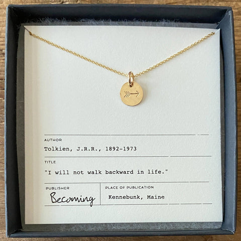 Becoming Jewelry - Arrow Tiny Round Necklace