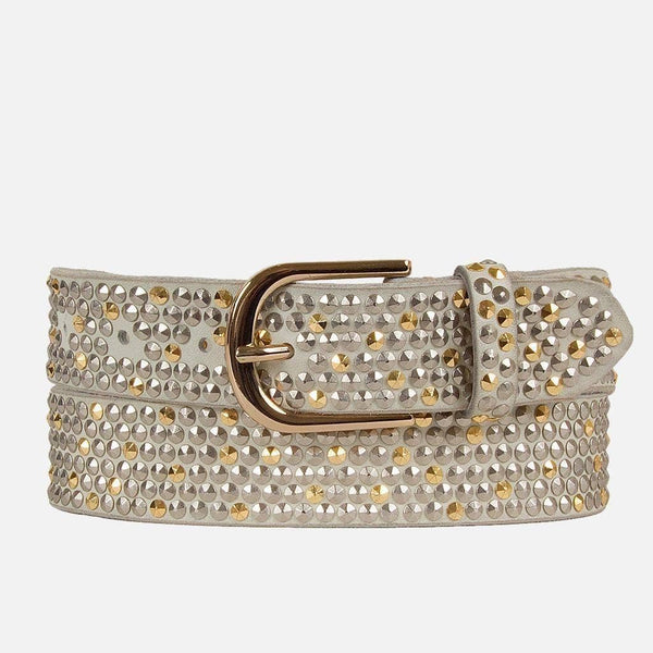Amsterdam Heritage Belts & Bags - 35042 Zina | studded gold buckle belt