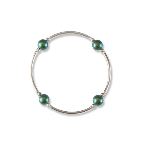 Made as Intended  Blessing Bracelet Shimmer Green Pearl