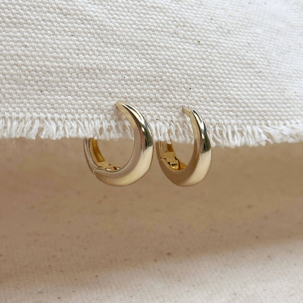 GoldFi - 18k Gold Filled British Closure Artisan Clicker Hoop Earrings