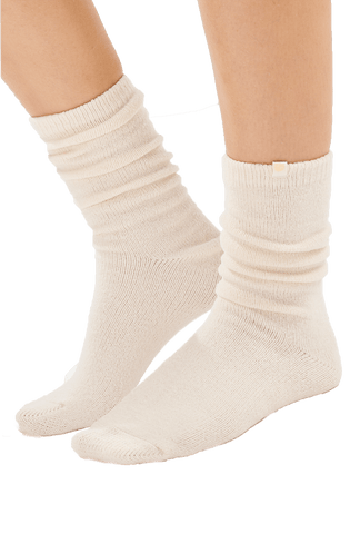 Faceplant Dreams - Faceplant Cashmere-finish Socks: Ivory