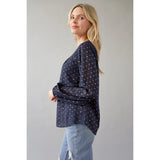Mystree Smocked Shoulder Blouse