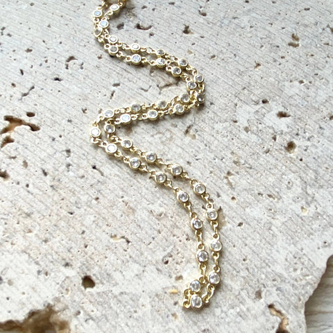 VB&CO Designs Handmade Jewelry - Gold crystal boutique layering necklace salon spa jewelry