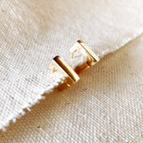 GoldFi - 18k Gold Filled Diamond Shaped Clicker Earrings