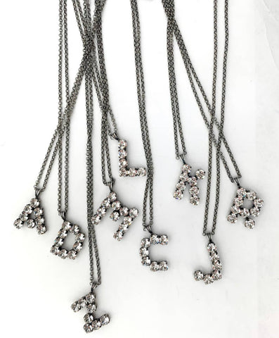 Rachel Marie Designs - Crystal Initial Necklaces By Rachel Marie Designs