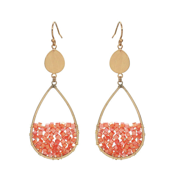 Mix Mercantile Designs - Lincoln Earrings - Coral