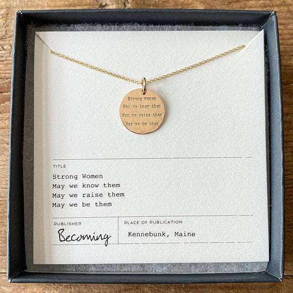 Becoming Jewelry - Strong Women Necklace