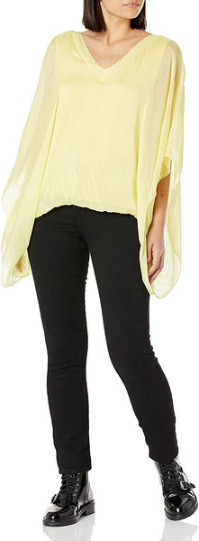 M Made In Italy - Flowy V-Neck Silk Blouse