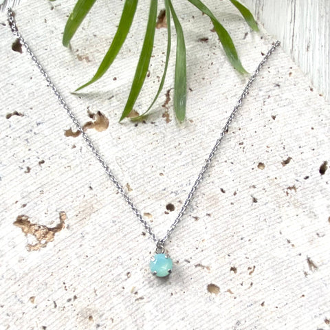 VB&CO Designs Handmade Jewelry - Swarovski crystal necklace boutique dainty salon  bridesmaid: 16”