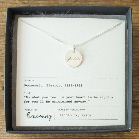 Becoming Jewelry - Fuck It Round Charm Necklace