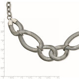 Stainless Steel Interlinked Oval Necklace