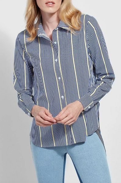 Lysse Connie Slim Printed Button Down
