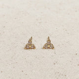 GoldFi - Mini Flower CZ Stud Earrings