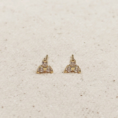 GoldFi - Mini Flower CZ Stud Earrings