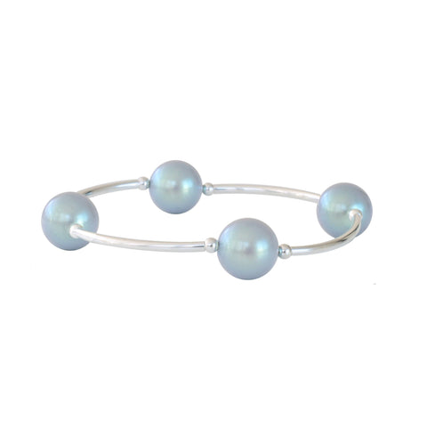 Made as Intended - 12mm Shimmer Gray Pearl Blessing Bracelet
