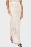 Gibsonlook - Sparkle & Shine Sequin Maxi Skirt: Champagne Shine / M