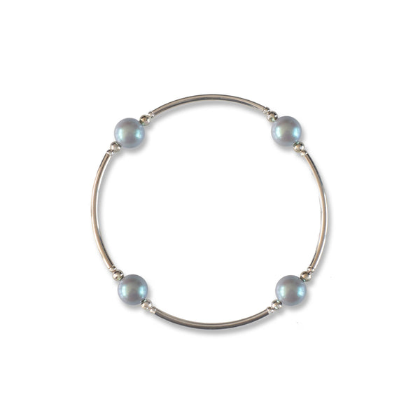 Made as Intended - 8mm Shimmer Gray Pearl Blessing Bracelet