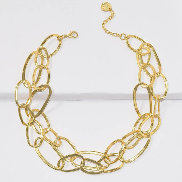 KARINE SULTAN - Organic link layered necklace