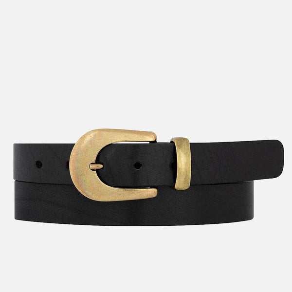 Amsterdam Heritage Belts & Bags - 30605 Annie | Classic Jeans Belt with Statement Gold Buckle