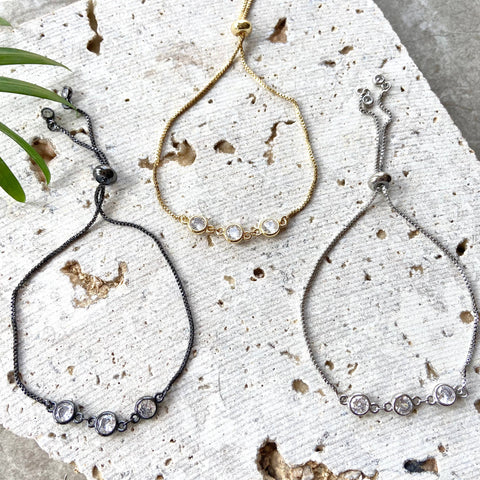 Slider Bracelet B19057: Gold