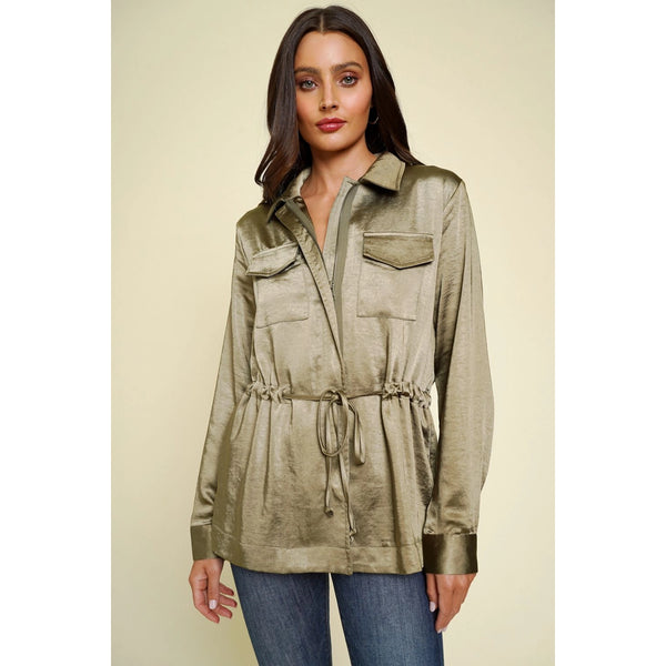 Mystree Shiny & Soft Utility Jacket