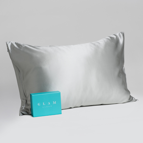 Glam Sleep - The Glam Silk Pillowcase - Queen - Sterling Silver