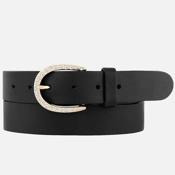 Amsterdam Heritage Belts & Bags - 35060 Gemma | Fashion Rhinestone Buckle Leather Belt for Women