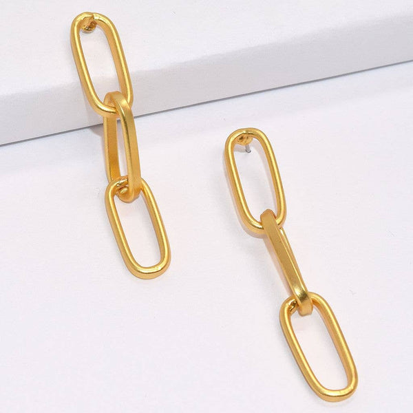 KARINE SULTAN - Elongated link linear drop earring