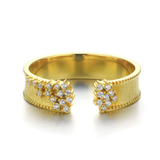 Azura Jewelry - Glam Open Band: M / Yellow Gold Vermeil