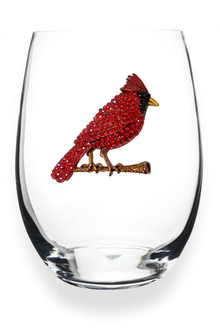 The Queens' Jewels® - Cardinal Jeweled Stemless Wine Glass