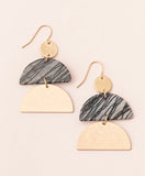 Scout Curated Wears-Stone Half Moon Earring- 'Stone of Creativity"