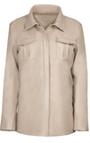 Hilary MacMillan Faux Leather Overshirt