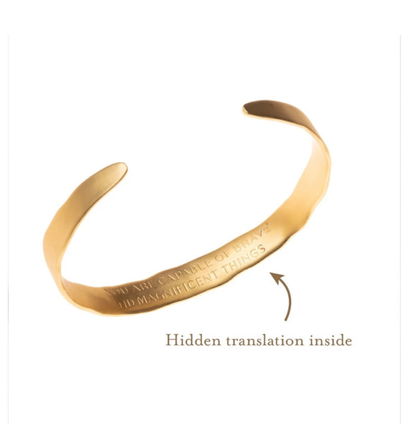 Scout Curated Wears- Echo Cuff "She Believed She Could"