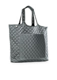 Haute Shore Icon Shadow Charcoal Reflective Quilted Puffer Tote