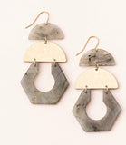 Scout Curated Wears-Stone Cutout Earring Labradorite Gold