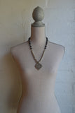 French Kande NIGHT TIDE MIX WITH SILVER WIRE, CHEVAL CHAIN AND SAINT BENEDICT MEDALLION