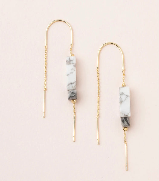 Scout Curated Wears- Rectangle Stone Earring "Stone of Harmony"