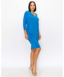 Last Tango 3/4 Sleeve Versatile Tunic Dress
